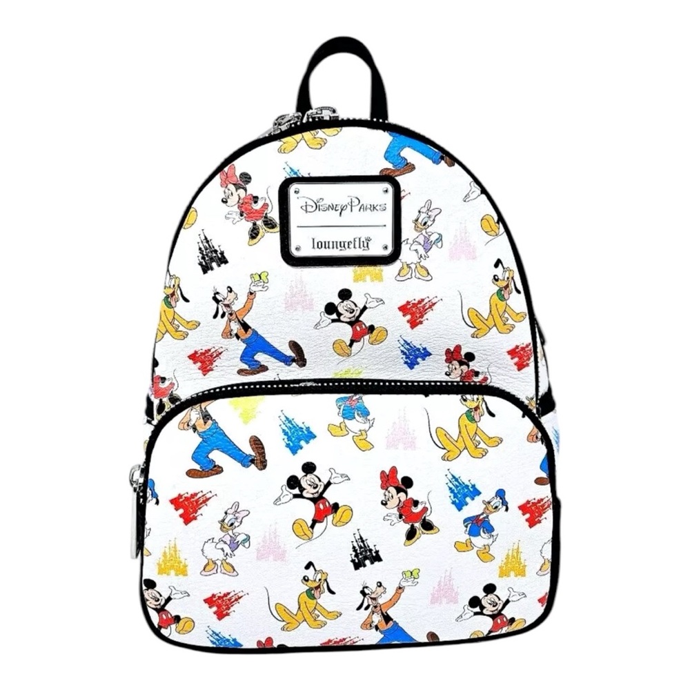 Loungefly Disney Character Print Backpack - White and Multicolor